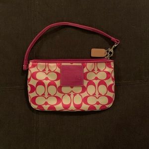Pink Coach Wristlet